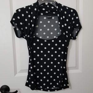 Polka Dot Caplet Top